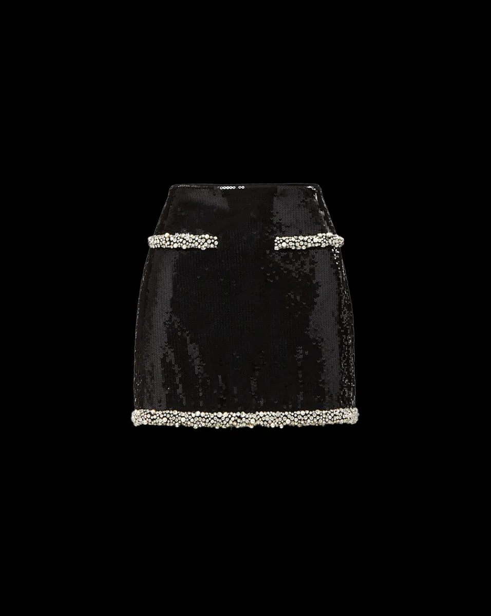 Veronica Beard Skirts & Shorts|Matching Sets*Perry Pearl Trim Sequin Skirt in x Poppy Delevingne Black