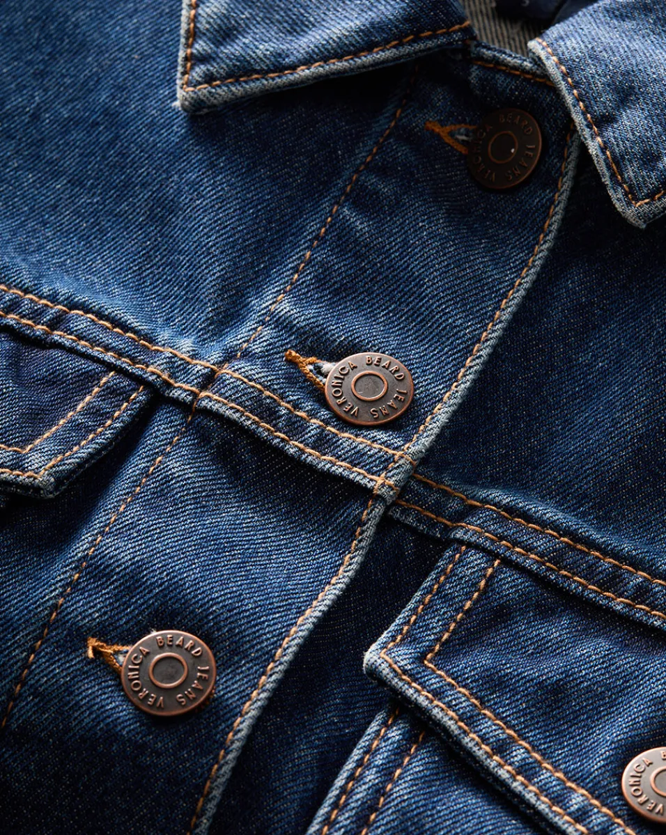 Veronica Beard Jackets & Outerwear|Matching Sets*Phila Cropped Denim Jacket in Blue Denim EveningDusk