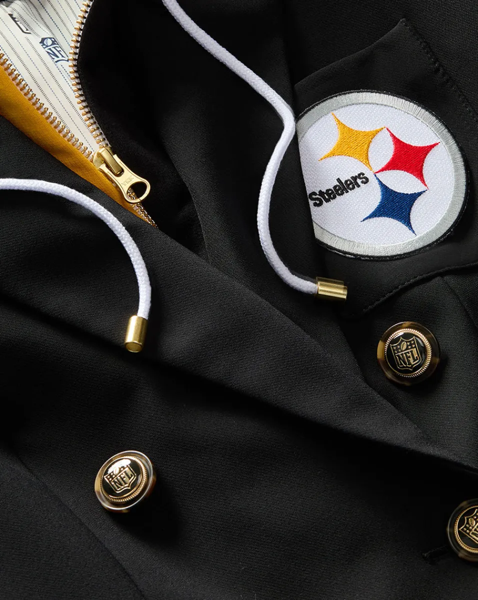Veronica Beard Jackets & Outerwear*Pittsburgh Steelers Dickey Jacket in Black/Gold PittsburghSteelers