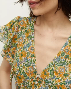 Veronica Beard Tops*Polly Floral Top Multi