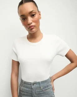 Veronica Beard Tops*Pruitt Bodysuit in White