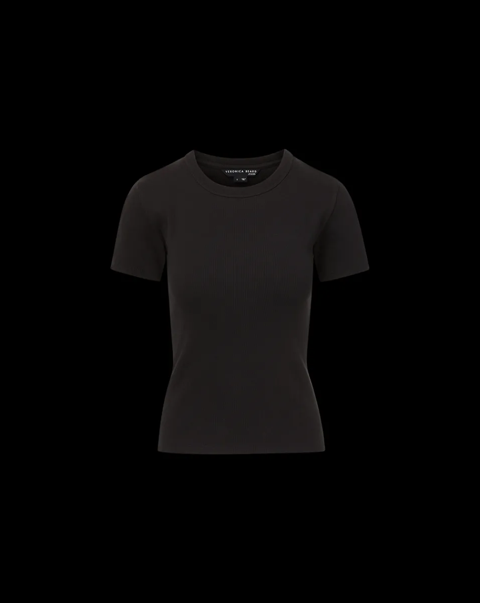 Veronica Beard Tops|Extended Sizes*Pruitt Ribbed Tee Black