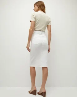 Veronica Beard Tops*Pruitt Ribbed Tee in Limestone