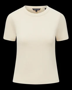 Veronica Beard Tops*Pruitt Ribbed Tee in Limestone