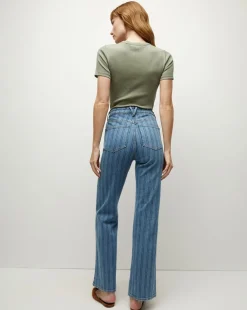 Veronica Beard Tops*Pruitt Ribbed Tee in Sage