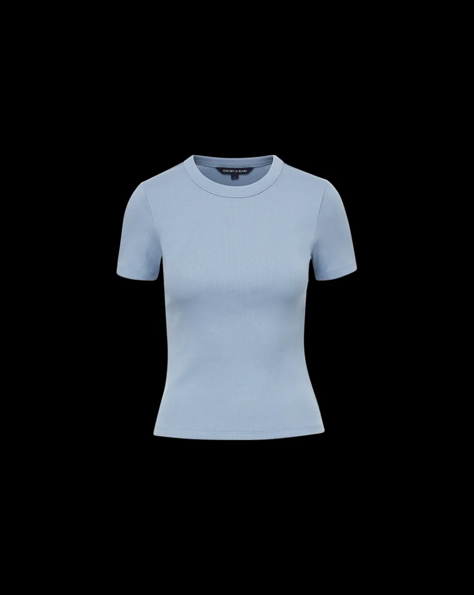Veronica Beard Tops*Pruitt Tee in Smoke Blue SmokeBlue