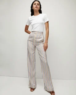 Veronica Beard Tops*Pruitt Ribbed Pocket Tee White