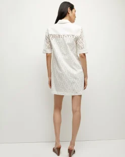 Veronica Beard Dresses*Rafaela Cotton Eyelet Shirtdress in White