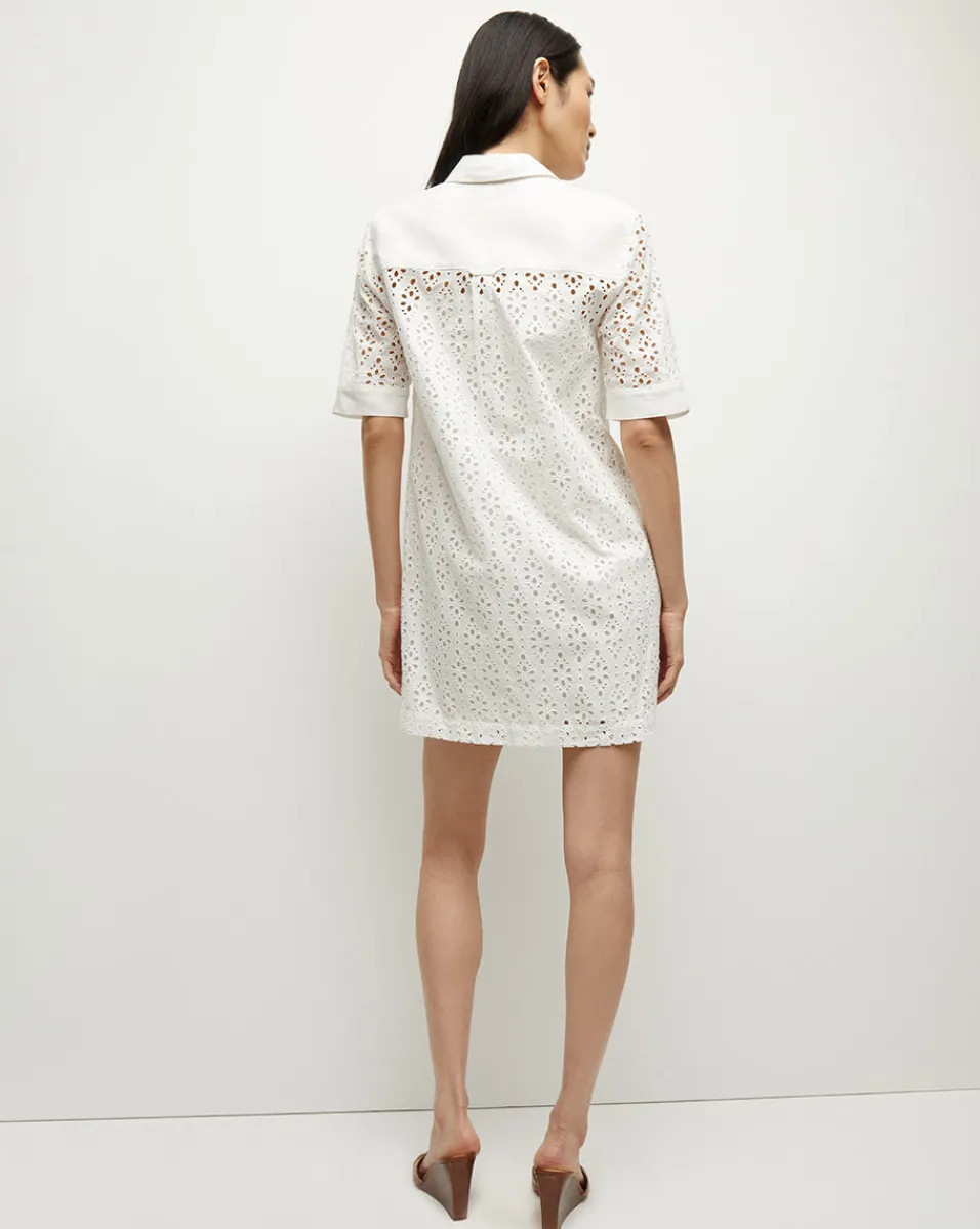 Veronica Beard Dresses*Rafaela Cotton Eyelet Shirtdress in White