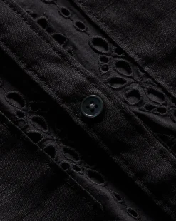 Veronica Beard Dresses*Rafaela Cotton Eyelet Shirtdress in Black