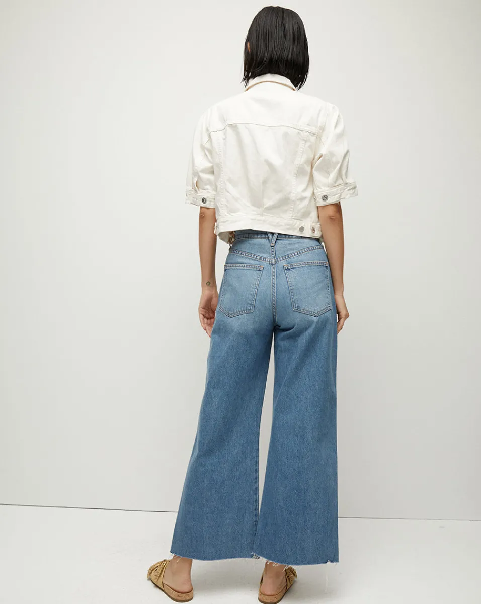 Veronica Beard Jackets & Outerwear*Raina Short-Sleeved Denim Jacket in Ecru