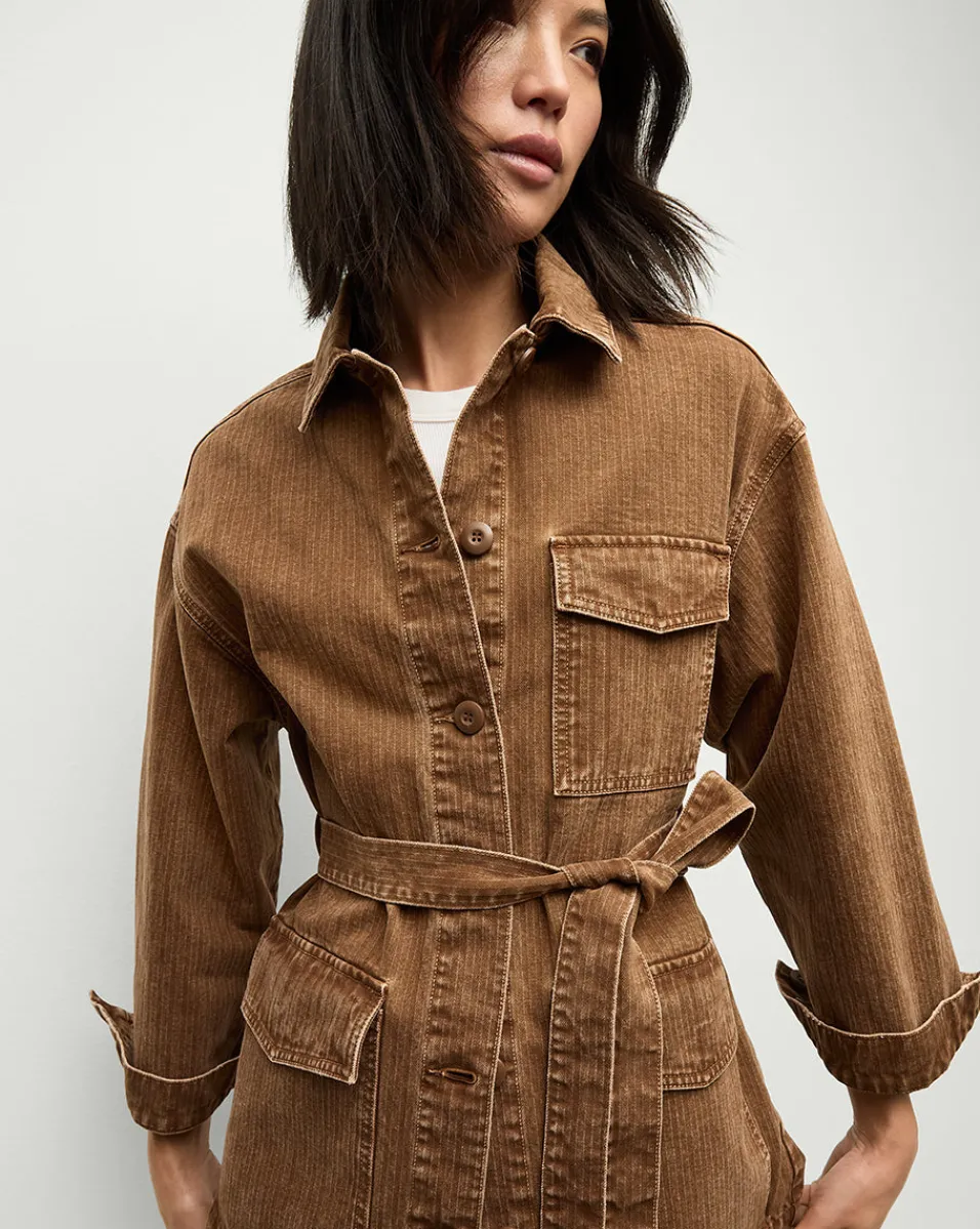 Veronica Beard Jackets & Outerwear|Matching Sets*Ramone Denim Chore Jacket in Brown DeepOchre