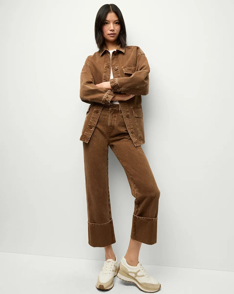 Veronica Beard Jackets & Outerwear|Matching Sets*Ramone Denim Chore Jacket in Brown DeepOchre