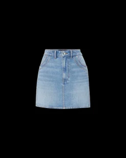 Veronica Beard Skirts & Shorts*Raundi Double-Seam Denim Skirt in Nova