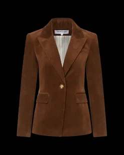 Veronica Beard Jackets & Outerwear*Reagan Corduroy Dickey Jacket in Dark Brown DarkCocoa