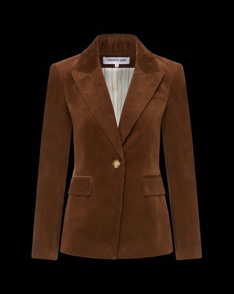 Veronica Beard Jackets & Outerwear*Reagan Corduroy Dickey Jacket in Dark Brown DarkCocoa
