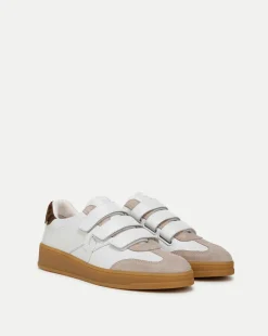 Veronica Beard Sneakers*Reagan Velcro Sneaker in White & Leopard White/Leopard