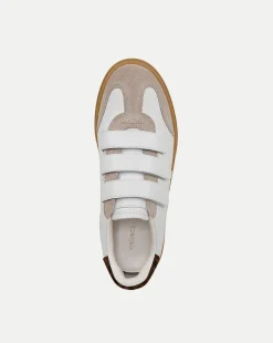 Veronica Beard Sneakers*Reagan Velcro Sneaker in White & Leopard White/Leopard
