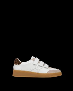Veronica Beard Sneakers*Reagan Velcro Sneaker in White & Leopard White/Leopard
