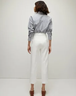 Veronica Beard Pants|Extended Sizes*Renzo Pant Off-WhiteWithGoldButtons