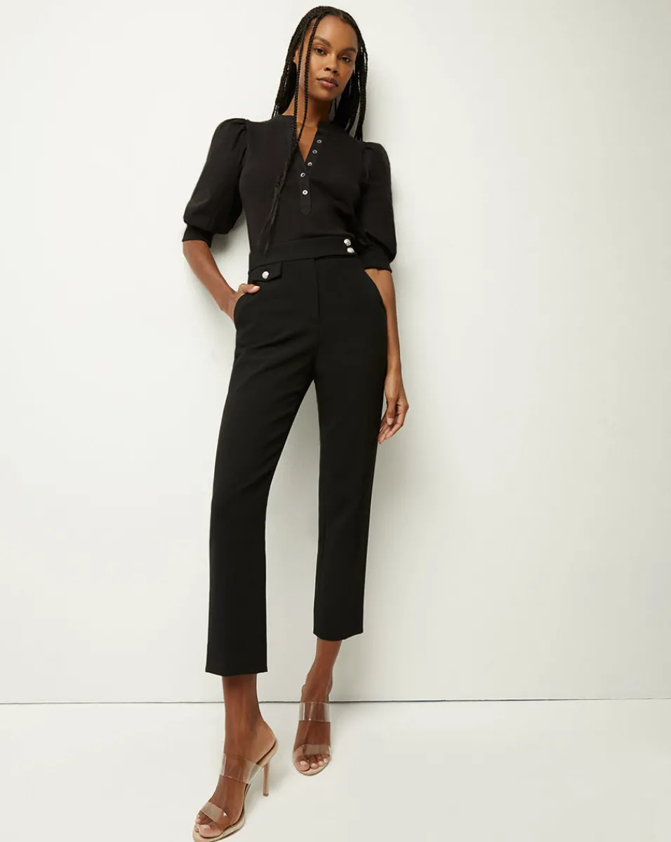 Veronica Beard Pants|Extended Sizes*Renzo Slim-Leg Pant Black/Silver