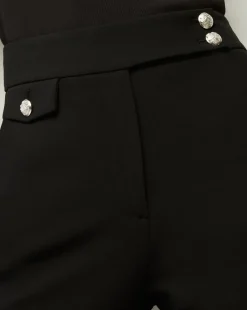 Veronica Beard Pants|Extended Sizes*Renzo Slim-Leg Pant Black/Silver