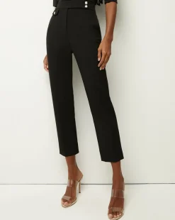 Veronica Beard Pants|Extended Sizes*Renzo Slim-Leg Pant Black/Silver