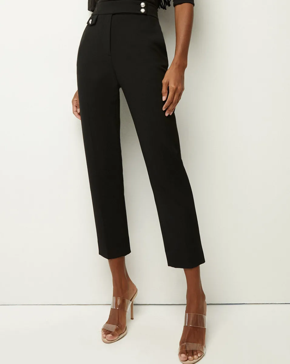 Veronica Beard Pants|Extended Sizes*Renzo Slim-Leg Pant Black/Silver