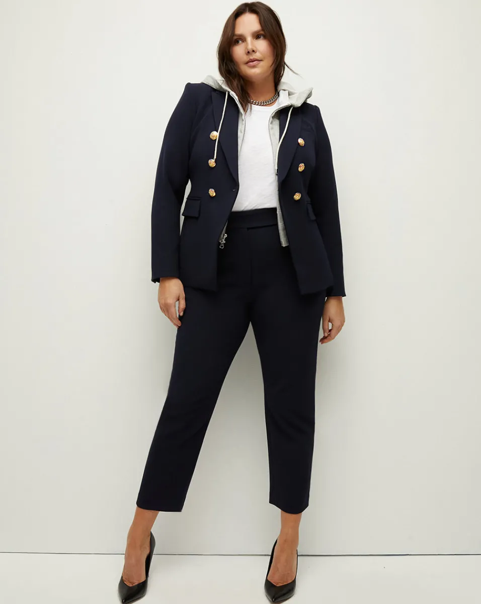 Veronica Beard Pants|Extended Sizes*Renzo Slim-Leg Pant Navy/Gold