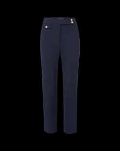 Veronica Beard Pants|Extended Sizes*Renzo Slim-Leg Pant Navy/Gold