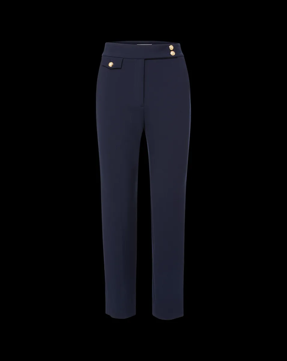 Veronica Beard Pants|Extended Sizes*Renzo Slim-Leg Pant Navy/Gold