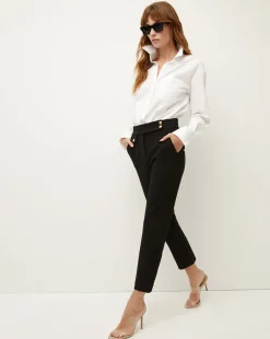 Veronica Beard Pants|Extended Sizes*Renzo Slim-Leg Pant Black/Gold