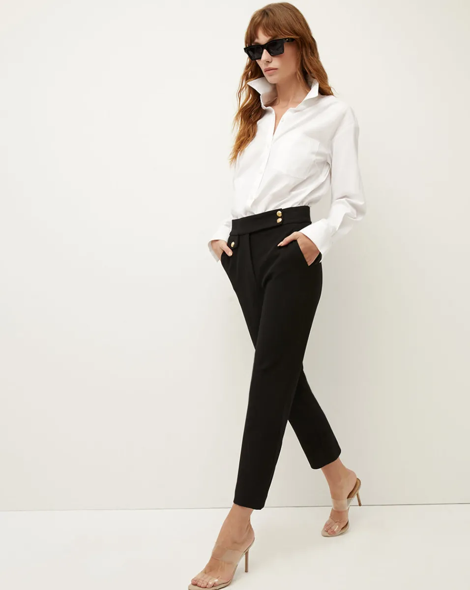 Veronica Beard Pants|Extended Sizes*Renzo Slim-Leg Pant Black/Gold