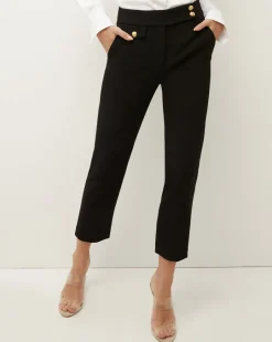 Veronica Beard Pants|Extended Sizes*Renzo Slim-Leg Pant Black/Gold