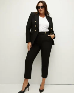 Veronica Beard Pants|Extended Sizes*Renzo Slim-Leg Pant Black/Gold