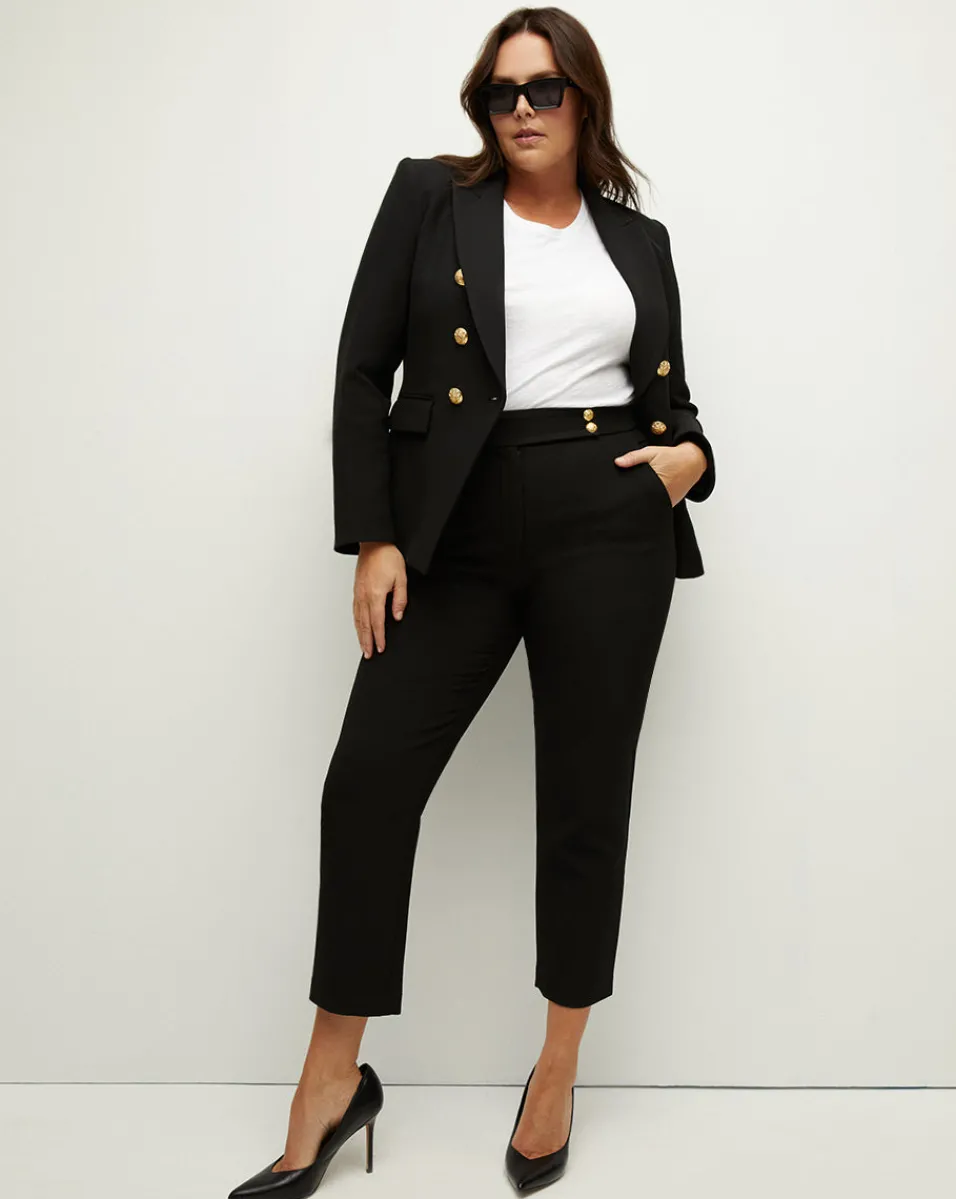 Veronica Beard Pants|Extended Sizes*Renzo Slim-Leg Pant Black/Gold