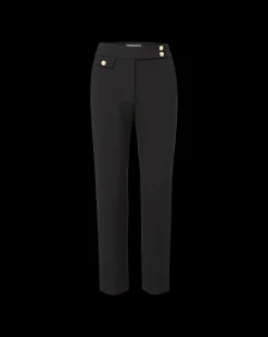 Veronica Beard Pants|Extended Sizes*Renzo Slim-Leg Pant Black/Gold