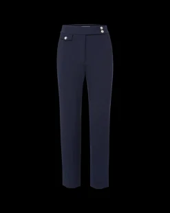 Veronica Beard Pants|Extended Sizes*Renzo Slim-Leg Pant Navy/Silver