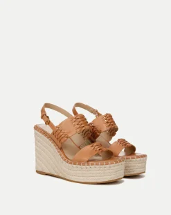 Veronica Beard Sandals*Riya Raffia Wedge Sandal in Natural