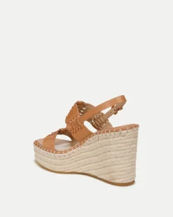 Veronica Beard Sandals*Riya Raffia Wedge Sandal in Natural