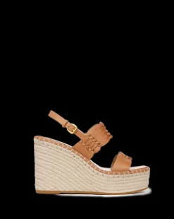 Veronica Beard Sandals*Riya Raffia Wedge Sandal in Natural