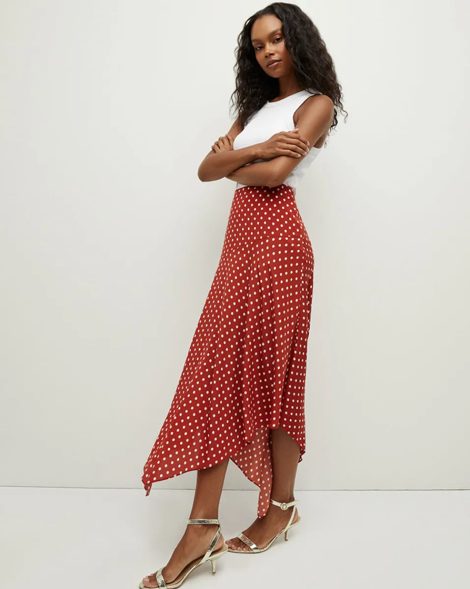 Veronica Beard Skirts & Shorts*Rosemary Polka-Dot Skirt in Brick Red/Ecru BrickRed/Ecru