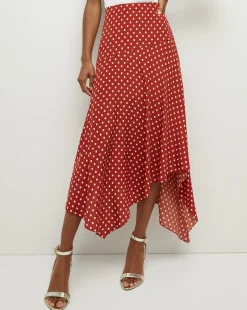Veronica Beard Skirts & Shorts*Rosemary Polka-Dot Skirt in Brick Red/Ecru BrickRed/Ecru