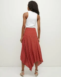 Veronica Beard Skirts & Shorts*Rosemary Polka-Dot Skirt in Brick Red/Ecru BrickRed/Ecru