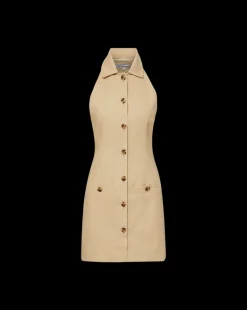 Veronica Beard Dresses*Roxanne Stretch-Linen Shirtdress in Stone Khaki StoneKhaki