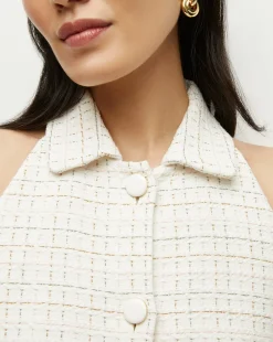 Veronica Beard Dresses*Roxanne Tweed Dress in Ivory Multi IvoryMulti