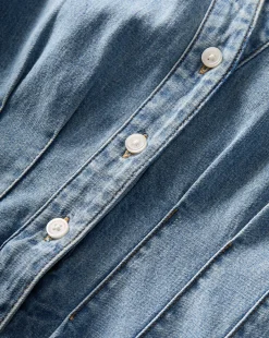 Veronica Beard Dresses*Ruben Denim Dress in Pebble Stone PebbleStone
