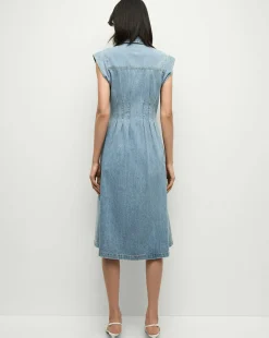Veronica Beard Dresses*Ruben Denim Dress in Pebble Stone PebbleStone