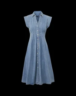 Veronica Beard Dresses*Ruben Denim Dress in Pebble Stone PebbleStone