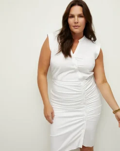 Veronica Beard Dresses*Ruched Shirt Dress by White